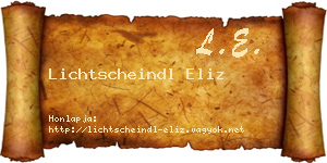 Lichtscheindl Eliz névjegykártya